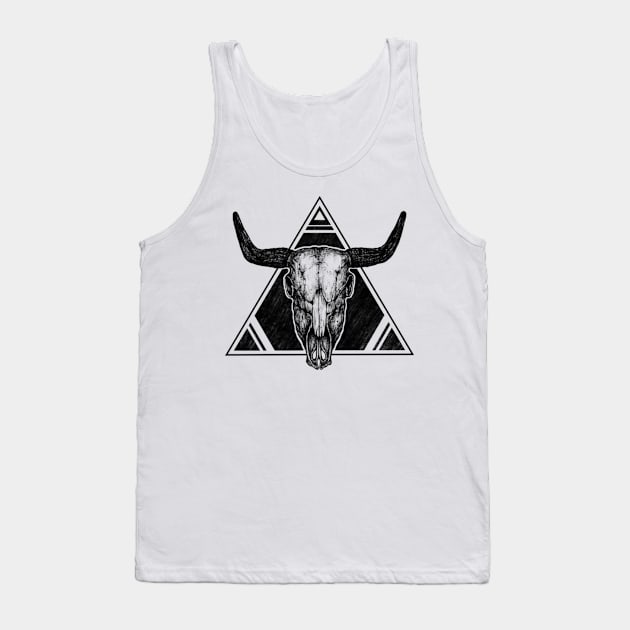 Cow Skull. Wild Spirit Tank Top by deviriastinika